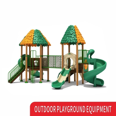 Plastic Amusement Park School Game Playhouses Playsets Children Slide With Swing Set