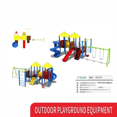 Kids Entertainment Outdoor Playground Slide For Children Play Set Customized